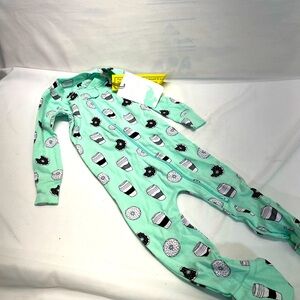 LAYETTE BY MONICA & ANDY 100% ORGANIC COTTON ONE PIECE PJ’s 9-12 MONTHS MINT NEW